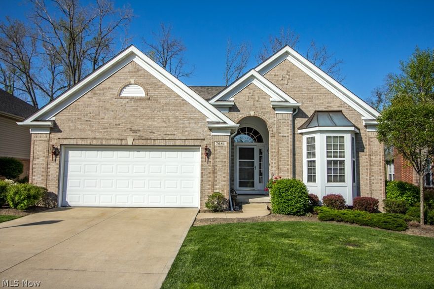 Nestled on the 4th hole of the Weiskopf Golf course at Quail Hollow is this spectacular 3550 sq. ft living space Ranch home. Features an open floor plan, hardwood flooring, cathedral ceilings and beautiful views. Eat-in kitchen w/hardwood floors & all appliances is open to Sun Room and Great Room for ease of entertaining. First floor master suite w/walk-in closet and large bath w/garden tub. Gorgeous Great Room has cathedral ceiling, recessed lighting, gas fireplace and custom drapes. Convenient first floor laundry rm. Office with French Doors. Finished lower level w/newer carpet has rec room w/mood lighting, pool table space, custom built wet bar w/cherry cabinets, weight room, 3rd bedroom w/full bath & huge storage area w/built-in shelving. Relax & enjoy the views of the golf course from your large Trex deck. 2 car attached garage. Professionally landscaped and move-in ready!