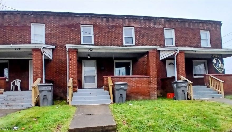 This stunning 2 bedroom Townhouse apartment is the Middle unit of a triplex building. Almost 1200 sq. ft. plus HUGE full basement! Other two units are currently rented with good long standing tenants. This apartment has many updates and renovations including newer floors, newer windows and fresh paint. The kitchen has updated Cabinetry and counters, stainless steel sink and faucet and comes furnished with a stove and fridge. Super sized Living room with beautiful Stone fireplace. Front and rear covered porches. Upstairs has two very large bedrooms with hardwood floors and vinyl windows. Full bathroom with tub/shower combo! Full tall, useable basement with lots of space. All units have their own utility meters which allows for you to pay and control your own usage and keep your bills low. Corner lot with parking lot in the back. Certified pest-free Property! Renter's Insurance required & free credit building services for all our tenants. Easy & accurate rent paying services, 24 hour emergency repair line for all tenants. Locally managed with office, open Monday thru Friday, friendly & professional staff. Great working relationship with Government & Community services that help our Tenants. Section 8 welcome!