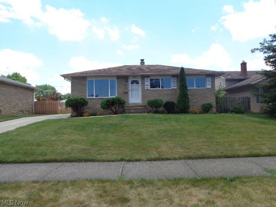 Nice Brick Ranch on a 60 ft wide by 130 ft deep lot!!Quiet street and area!!Oversized(528 sq ft) Two Car Garage!!Freshly Painted!!Refinished Hardwood Floors and a New Kitchen Floor!!Finished rec Room with a second kitchen and full bath in the basement!!New Kitchen and Bathroom!!Replacement Windows!!Dishwasher,washer and dryer stay!!Quiet Street!!Priced to Sell--Don't Miss Out!!