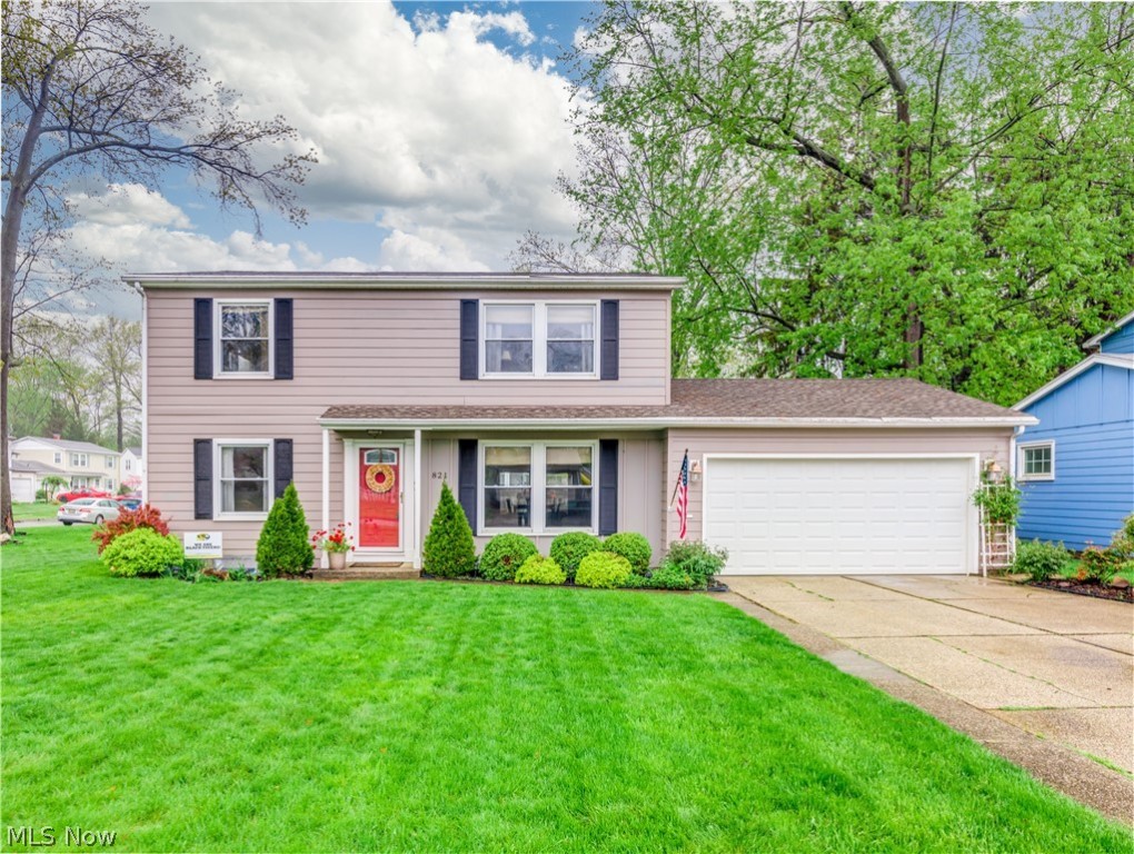 Welcome to this lovely home. There are 4 bedrooms and 1.5 baths. The main level has a great room with a very open concept. Plenty of room to relax and enjoy. The kitchen has been updated and all the appliances stay. The first floor bedroom is being used as a dining room. There is a slider to the covered patio and private fenced backyard. The upstairs has 3 bedrooms and an updated full bath. The master bedroom has a large walk in closet. The basement is finished with a spacious rec room. The extra room in the basement could be used as an office or bedroom. The basement was water proofed professionally. The windows, roof, furnace and air are approximately 13 years old. The 2 car garage is attached for your convenience. All Offers by 4:00 Sunday May 2,2021