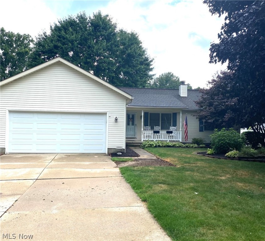 Beautiful cared for 3 Bedroom, 2.5 Bath split style Ranch home. Featuring open floor plan, provides a spacious and interconnected living area. Vaulted ceilings enhances the sense of openness and airiness. Enjoy the beautiful sun room overlooking patio and back yard. Large size master suit with full bath nice size shower. Enjoy the large basement for plenty of storage, partially finished room, plus workshop and half bath, conveniently located in the basement for practicality. Two car attached garage. Near shopping, and the metro park. Call this ranch home today.