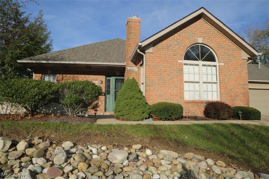 Welcome home to 7780 Brittany Drive NE, a two bedroom, two bath condo conveniently located near North Canton’s amenities. This well-maintained home features mature landscaping and a spacious front patio, perfect for entertaining. Inside, you will be welcomed by an open floor plan with a relaxed living environment. The living room features a cozy gas fireplace enveloped by a cathedral ceiling with tons of natural light pouring throughout. The fully applianced kitchen features ample counter and cabinet space. The kitchen benefits from an attached/enclosed washer/dryer nook that features additional wide and accessible shelving. Just a step away from the living quarters is a spacious full bath. The condo features two large bedrooms. The comfortable master suite features an additional attached bathroom. This is truly care-free living and will not last long! Call today to set up a showing!