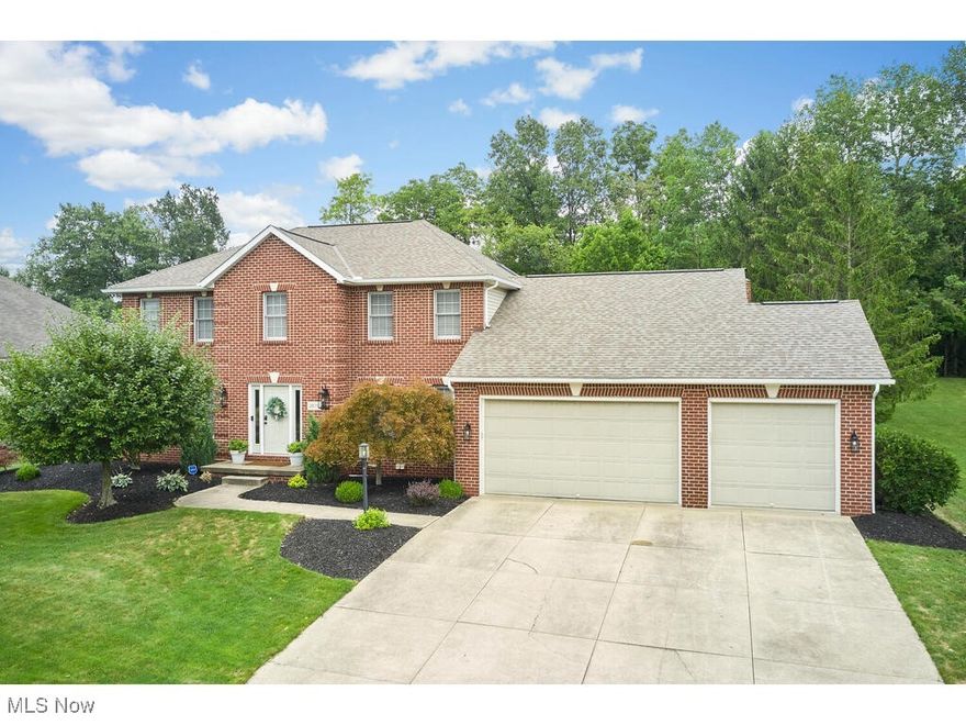 Beautifully updated 4 Bedroom, 3.5 Bath Brick Colonial located in the High Hampton neighborhood. First floor features updated kitchen w/stainless steel appliances, island w/breakfast bar, and opens to family room w/fireplace. Walk out the slider to the private backyard and new, stamped concrete patio & professionally landscaped (2024) yard.  New hickory hardwood floors, new neutral carpet & paint, & new light fixtures throughout the home.  Private Study/ Office. Formal dining & living room, new laundry room (w/new washer & dryer 2021), and half bath complete the main level. The 2nd floor features an owner's suite, plus 3 additional bedrooms & 1 full bath. Lower Level features over 1,300 additional finished square ft w/rec room wet bar, exercise room (w/new steam sauna-2024), additional room (possible 5th bedroom), and full bath. 3-car garage w/220V EV car charger, generator (2023).  Reverse Osmosis System.  New Security System.  Radon Mitigated (2021).  Sump pump w/battery backup.  Schedule your private showing today!