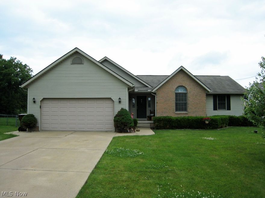 Must take a look at this great Ranch built by Schumacher in 1997! 3 bedroom, 2 full bathroom, master suite includes a master bath with skylight and walk-in closet. New flooring throughout (2014), large bedrooms, and vaulted ceilings in the living room and kitchen. Living room includes a wood-burning fireplace and the room opens to the dining room and kitchen. Kitchen is spacious and comes with all the appliances. Convenient first floor laundry room right off the kitchen.  Dining room features a patio door which leads out to the deck, pool and fenced in backyard.  The pool is an above-ground 17'x29' and is 4' deep, perfect for staying cool during the hot days of summer.  The backyard is spacious and the property comes with a 8x10 Amish build vinyl sided storage barn ideal for storing the lawnmower and keeping the garage for your cars! This property is conveniently located on Pickle Rd. between Killian & 619 with easy access to 77, restaurants and shopping. Ranch homes are in short suppl