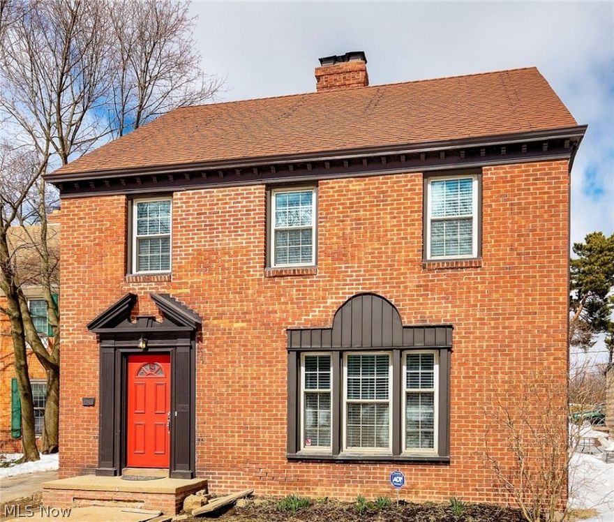 Gorgeous remodeled & updated Brick Colonial in Shaker Heights. Terrific Eat-In Kitchen is a show stopper! It has stainless steel appliances, all new cabinetry,ceramic tile flooring, new lighting and light grey granite counter tops & glass tile backsplash! Bright and light filled Living Room and archway to Dining Room with hardwood floors. Remodeled half bathroom. Home has a total of 3 bedrooms on the second floor with a remodeled full bathroom & a finished third floor suite with a bedroom and full bathroom offering over 225 square feet of additional finished square footage.  There's even a second floor Deck overlooking the back yard! 2 car detached garage, blacktop driveway, lower level Rec Room with brick fireplace & new carpet. Home has central A/C & forced air furnace! Some newer windows! SUPER location......take the Rapid to all your sporting events, and a stone's throw to the up and coming "Hot spot" of the Van Aken District!  This home is a shining penny and is ready for you to m