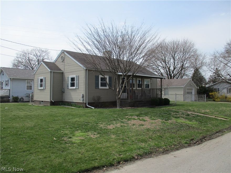 Ranch home with 2 bedrooms on first floor and partially finished basement with second bathroom... Front porch, Fenced yard.. Concrete Block garage with electric....   Furnace new in 2018... New Electric panel box 2021...


Convenient location near 224 & Manchester Rd.