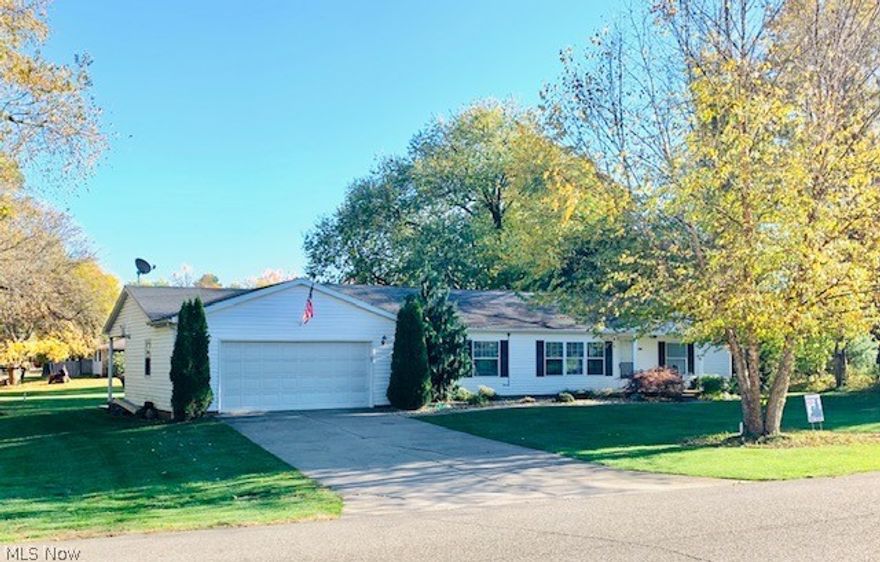 This home has it all.
This ranch home offers a three bedroom open concept with vaulted ceiling‘s, two full baths, master bath has a  wheelchair accessible shower.  You are going to fall in love with the backyard which is a double lot.  You will have your own little private Paradise with a newer 16 x 18 patio with ceiling fan, and a side patio for additional entertaining.  This property is equipped with a nice shed 16 x 12.  The garage has been insulated and dry walled with newer LED lights and a gas heater. 
So many updates throughout the home, including a newer water softener, newer heater, and gutter guards all the way around the home.  The bedrooms have been updated with ceiling fans.  This home is a must see and move-in ready.