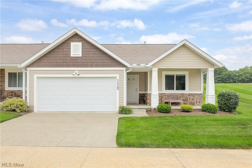 Experience the perfect blend of downsizing without compromise in this condo nestled in the desirable Brittany Meadows allotment of Springfield, Ohio. Positioned as an end unit, enjoy added privacy and tranquility in this centrally located gem, ideally situated between North Canton, Green, and Lake. Discover optimal privacy and convenience in this thoughtfully designed 2-bedroom, 2-full bath condo. The second bedroom is cleverly situated in a split format, opposite the master bedroom, ensuring maximum privacy for both residents.

Step inside to discover an inviting open concept design with vaulted ceilings, creating a spacious and airy ambiance. The kitchen boasts ample counter space and a cozy eat-in area, perfect for casual dining or entertaining guests. Throughout the home, abundant natural light enhances the welcoming atmosphere. 

Indulge in relaxation in the beautiful sunroom, offering a serene retreat bathed in natural light, with a convenient sliding door guiding you to your own attached patio, ideal for enjoying the outdoors.

Retreat to the generously sized master suite, complete with an attached bathroom and a walk-in closet, providing both comfort and convenience. 

Adjacent to the second bedroom lies its own full bathroom, offering added comfort and convenience for guests or family members. This smart layout enhances the functionality of the home, providing a comfortable living space for all.

Meticulously maintained and lovingly cared for, this condo is poised to welcome its new owners. Additional features include a whole home water filtration system, insulated garage, a whole house fan and honeycomb shades throughout the house for optimal insulation. Don't miss out on the opportunity to enjoy a lifestyle of ease and elegance in this wonderful property. Contact your favorite Realtor to schedule your private tour today!