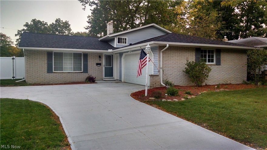 All That Can Be Said is WOW!!! Charming, Updated 3BR 2BA Split Level with 1,960 Square Feet of Living Space. Pride of Workmanship and Ownership are found in this Beauty.  Updates Galore over the past 5+ Years will help Move You Right In.  New Driveway (2016), New Roof (2014), New Gutters (2015), Privacy Fence (2012), Portion of Sidewalk Replaced (2012), Laminate/Vinyl Flooring (2012-2013), Gas Line from Meter into House Replaced (2014), Multiple Dying Trees & Shrubs Removed (2012 & 2015), Grout Cleaned & Sealed in Kitchen, Entry & Upstairs Bath (2016).  Also since 2011: Screens on all Windows, New Front Storm Door, Horizontal Blinds on Front Window and Rear Sliding Door, Ceiling Fans in all Bedrooms, Garage Door Opener.  You will enjoy the Quiet, Tree-Lined Street.  Formal Dining Room and Eat-In Kitchen.  Central Location mid way to I-90 and I-480, Close to Shopping and all that North Olmsted and the Westshore have to Offer. Worry Free Living with a Seller Paid One Year HMS Home Warran