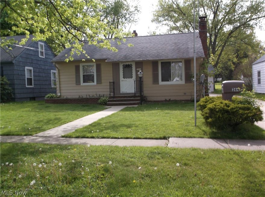 Very cute ranch with 2 car detached garage. Screened in porch attached to garage overlooking well landscaped backyard. 
2 Bedroom, 1 bath on first level. Full basement with glass block windows.
Fireplace in basement.