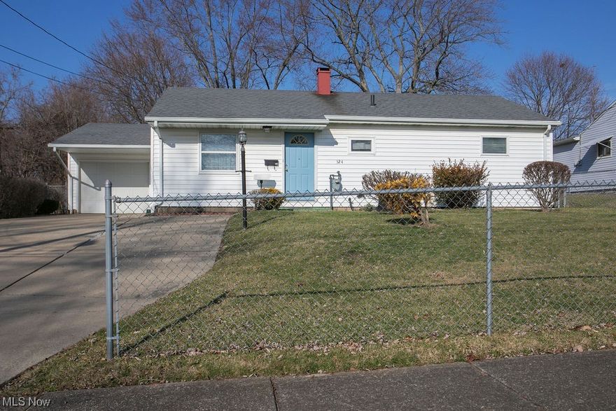 HURRY, HURRY, HURRY! Don't miss out on this attractive 2 bedroom, vinyl sided Ranch!!! Features a spacious living room and modern kitchen with plenty of cabinetry and counter space along with large eating area including sliding glass doors leading to covered porch looking into back yard. Full chain link fence front and rear yard. All appliances remain in kitchen and laundry room. Gas forced air furnace with central air. Attached garage and large concrete driveway with plenty of parking, shed ,dimensional shingles... and where do I stop? Don't miss out call today!