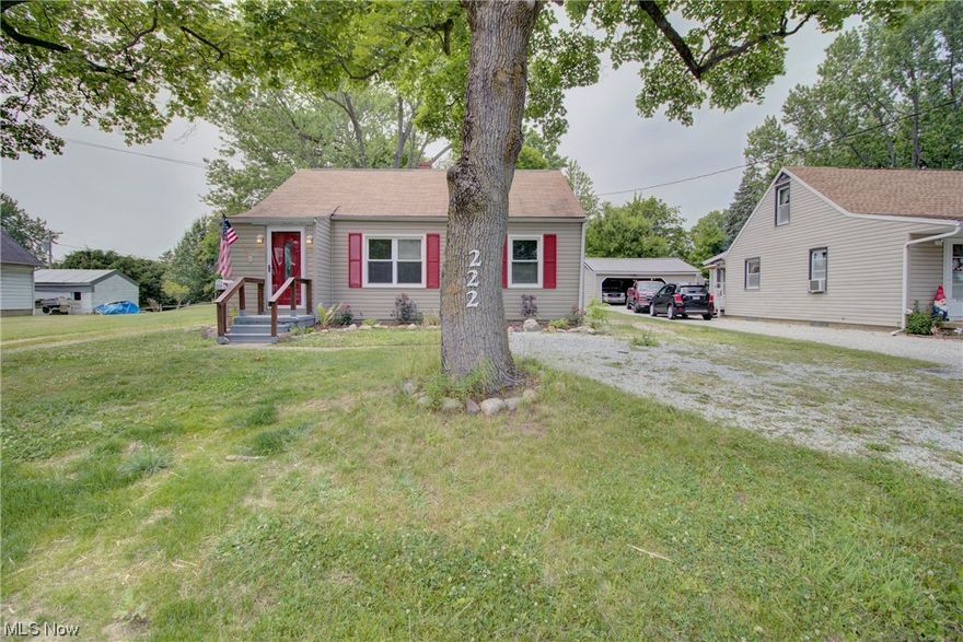 This adorable bungalow in Wadsworth has two bedrooms with a large finished bonus room upstairs and isnt far from the center of town. It has been completely renovated. The kitchen is beautiful with all stainless steel appliances, subway tile, new cabinets, flooring and countertops, the entire inside has been painted and has new flooring/carpet throughout, the bathroom was completely remodeled and the upstairs was finished into a bonus room that would be great for a teen or a game area/yoga studio/music studio or the like. There is new lighting throughout with remote controls for the ease of turning things off from bed.  The furnace and hot water tank were installed in 2023 and the windows upstairs are new as well as a beautiful Anderson Storm Door on the front of the house. There is a little patio out back and the garage has a huge addition with a workshop area that someone could easily finish and make into more living space. This home is so cute. Check it out before it's gone!