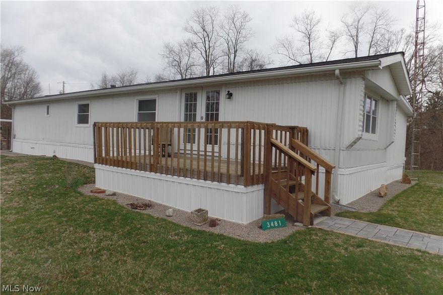 home has a 2 room addition and a 1 car garage as well. home has a lovely patio area with a fire pit.  home has new windows that were added to home.
the property has a pole barn structure that was added with a 2 car garage in the one end as well as a 1 bedroom apartment  consisting of a 23.9x23 ft area of living space.  appliances remain in the mobile home as well as the appliances in the apartment remain. the water to the mobile home is from the well and the
water to the building is public water.  the mobile home has approximately 1300 square feet of living area.  the pole barn structure has a lovely patio area and a nice view of the grounds.