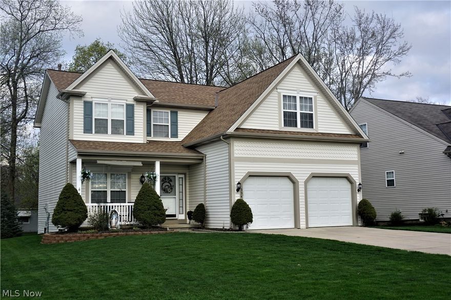Sellers just added Canterbury Hickory Hardwood Floors throughout this Stunning Contemporary Colonial built in 2000. Meticulously maintained by it's original owners, this 5 bed/2.5 bath home in Bridgeport Villages in North Olmsted features the beautiful Open Floor plan your looking for that fills with natural sunlight throughout. Gorgeous front entry with hardwood floor and pillared Formal Dining Room. Large Eat-in Kitchen with Island, ceramic tile floors, features brand new high end stainless steel appliances, pantry, quality cabinetry, and plenty of room for an extra dining area. Sliding glass doors open to an inviting deck, perfect for entertaining. Treed Backyard features room for an above ground pool. Enjoy the convenience of the first floor laundry room. Spacious Great Room directly off of the kitchen has a cozy gas fireplace that can be converted to a wood burner. The second floor offers a lovely master suite, with walk-in closet and large full master bath. 4 spacious bedrooms ca
