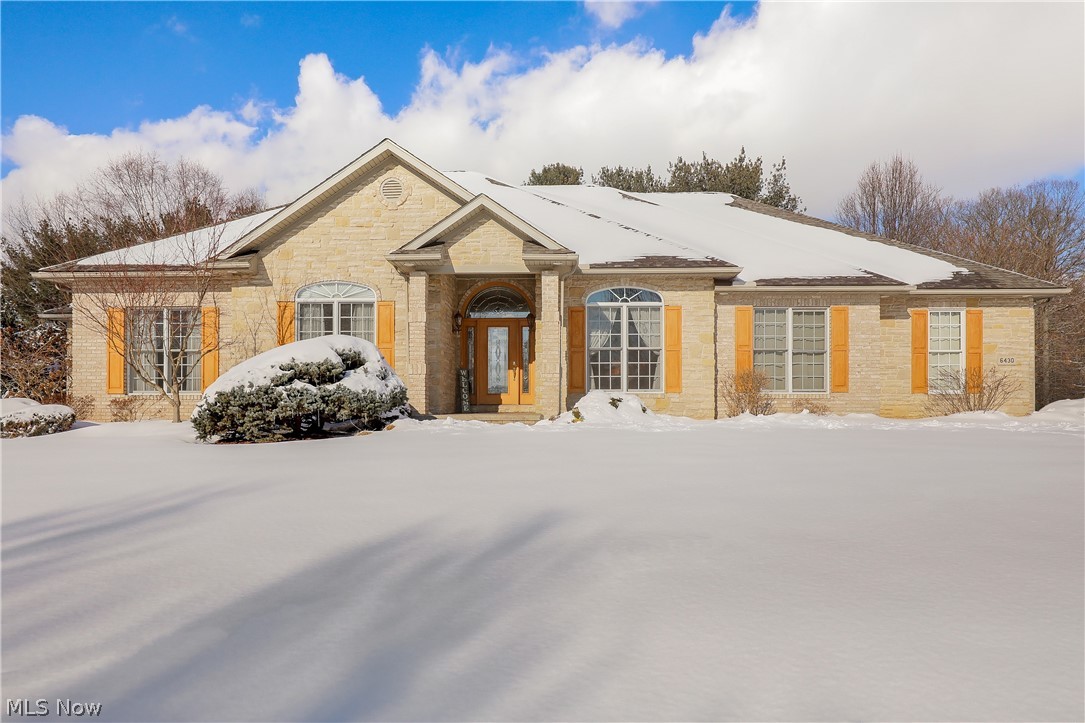 Welcome home to this spacious, 3-bedroom, 3 full bath ranch in the beautiful Carrington allotment in Jackson Township. When you walk through the front entrance of the home you will enjoy a grand entryway that leads you into the formal dining room, or as it is now the music room and into the family room and 4 seasons room. The kitchen is large with a great amount of cabinet space and beautiful black granite, with an eat in kitchen. The large master bedroom includes a gas fireplace, vaulted ceilings, large walk-in closet with storage, a soaking tub, shower and double vanities. The basement is everyone entertainer's dream! Currently in the massive basement there is an extra bedroom, a movie room, theatre room and a large full bathroom with a bar. But wait, there's more! Purchase now and look forward to enjoying your beautiful back yard with a in ground pool with beautiful stamped concrete surrounding. Enjoy your one floor living with a heated 3 car garage with hot and cold water. Schedule your private showing today!
