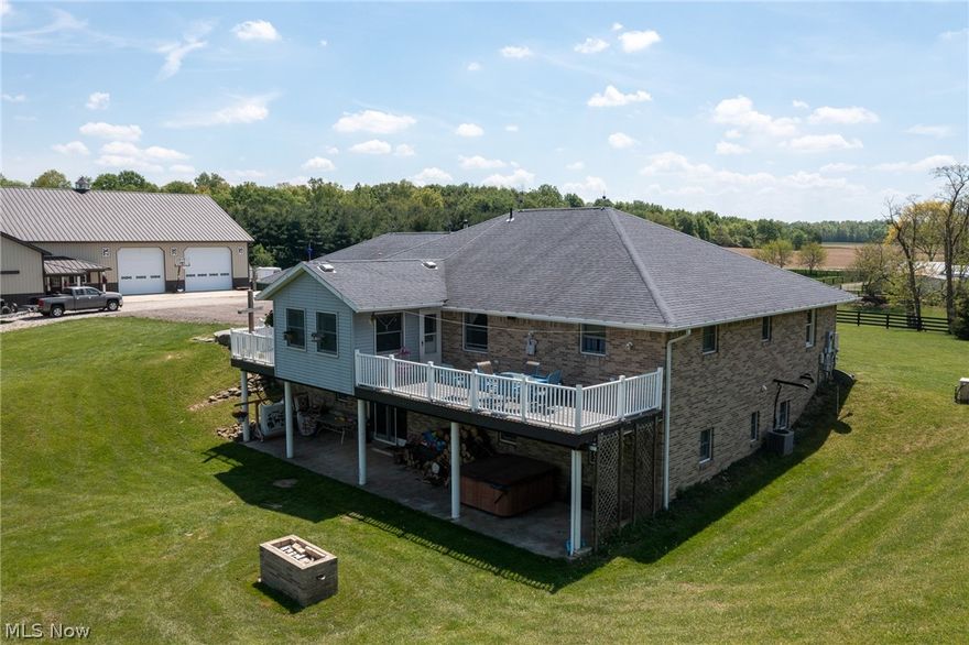 An incredible amount of maintenance and care has gone into this 61-acre property in Ashland County, Ohio. From the 5 acre pond to the beautifully planted pines, this place is set up to meet all your residential and recreational needs. The property features a 5 bedrooms 2 1/2 bath home built in 2005. If you need storage, look no further, two pole barns on the property can help you with that. A Newly built 80x60x16' pole barn with 32x30' animal barn attached. A second newly built 32x56' pole barn overlooks the pond! Home and barn features include: 
-Natural gas, county water, electric and septic system -Natural gas forced air furnace -Gray stainless steel Samsung appliances -Hickory cabinets -Cherry flooring - 80x60x16' with an attached 32x30' animal barn with hayloft -1 bedroom 1 bathroom upstairs -6 in of concrete - Woodshop -Gas radiant floor heat -Spray foam insulation -Cathedral ceilings -Standing seam, textured roof. - 5 horse stalls -32x56' pole barn with a 16-foot porch that ove