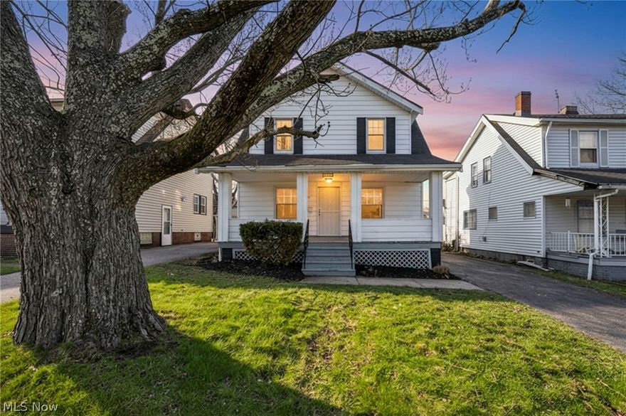 Be the first to live in this newly remodeled & modernized colonial featuring a garage, relaxing front porch to enjoy your morning coffee, plus fenced backyard for added privacy & convenience. Move-in-ready home offers style, comfort, & functionality at an affordable price with immediate occupancy available. Sold point-of-sale compliant. Step inside to a beautifully updated interior w/new luxury vinyl plank flooring throughout the first floor & energy-efficient LED lighting that enhances the bright, open feel. Spacious living room is filled w/natural light & showcases a decorative fireplace flanked by transom windows, creating a warm and inviting focal point. Stunning new kitchen is sure to impress with custom subway tile backsplash, attractive butcher block countertops, & included appliances featuring a 5-burner gas range. The adjacent formal dining room offers ample space for gatherings and includes custom built-ins for an added touch of elegance. Upstairs, you’ll find comfortable, well-lit bedrooms plus newly finished full bath designed for relaxation. Full basement has been previously waterproofed, providing additional storage or future living space potential. Additional updates include an updated electrical panel and plumbing, offering peace of mind for years to come. Easy to show and ready for its new owner—don’t miss this beautifully updated home