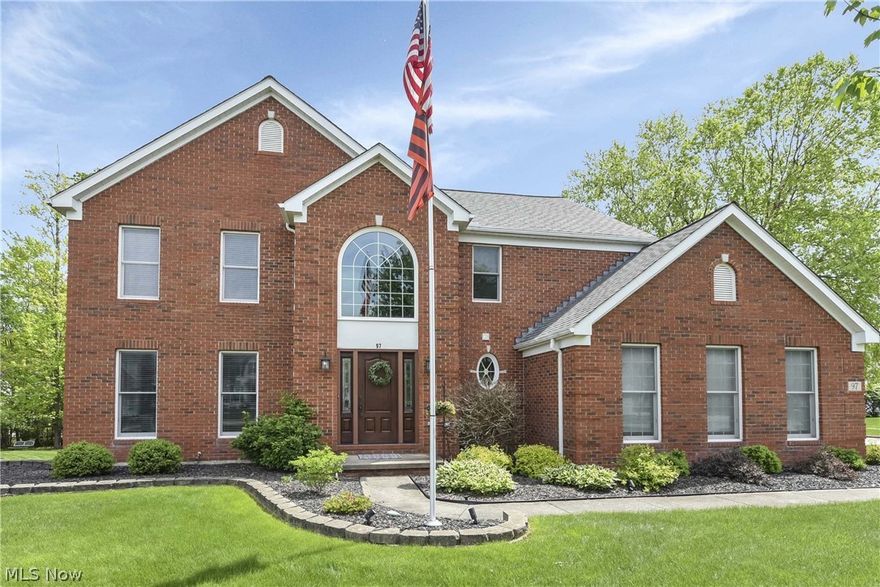 Welcome to your new home in the heart of a welcoming, serene neighborhood. This stately brick and vinyl colonial exudes charm and elegance from the moment you set eyes on it. With a side leading 2-car attached garage, this residence offers both functionality and style. Step inside to discover a spacious haven boasting 4 bedrooms and 2.5 baths, with the potential for a full bath in the finished lower level. The first and second floors showcase engineered hardwood flooring, complemented by tasteful updated paint colors that create a warm and inviting atmosphere. White woodwork accents and updated light fixtures add to the modern allure of the home. The main level features an open concept kitchen and family room, highlighted by a cozy gas fireplace perfect for gatherings and relaxation. Versatile spaces include a front living room currently used for formal dining and a playroom off the kitchen. Ascend to the upper level to find a sprawling primary suite, complete with vaulted ceilings and extension ideal for office, craft space or reading nook. A large walk-in closet offers ample storage, while the en-suite bathroom boasts his and hers vanities, soaker tub, standalone shower, and separate toilet area. Three generously sized guest bedrooms await, each equipped with updated overhead ceiling fans for added comfort. Outside, the property truly shines with its expansive two-level deck, perfect for outdoor entertaining or simply enjoying the tranquil surroundings. A fire pit area adds charm and warmth on cooler evenings, while a shed provides convenient storage for outdoor essentials. Impeccable landscaping enhances the beauty of the large lot, offering a picturesque backdrop for everyday living. Conveniently located on the north end of Brunswick, this home provides easy access to the highway, Strongsville or South Brunswick, ensuring seamless connectivity to nearby amenities and attractions. Don't miss out on the opportunity to make this stunning property your forever home!