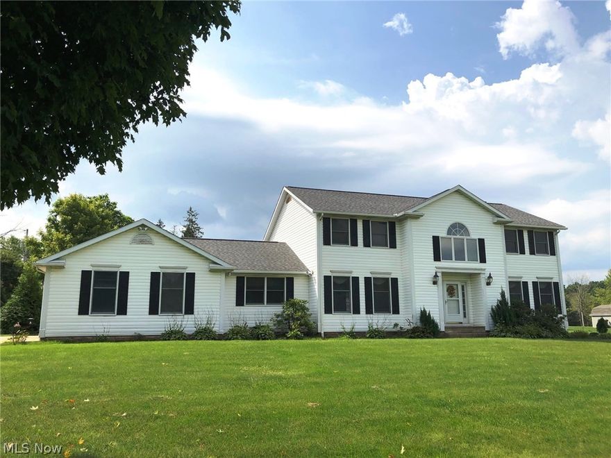 Immaculate Colonial on 1.5 acre sprawling level lot. Peaceful and park like living. The kitchen has large eating area leading to the beautiful 4-season cathedral sun-room, inviting family room and dining room. The open floor plan is great for entertaining. First floor laundry. Den or 5th bedroom with full bath on main level. Large walk in pantry. Master bedroom with walk in closet and master bath features double sink vanity, shower and spa tub. Large finished basement, attached 3-car garage. Many updates include newer roof,new carpets and new floors, new hot water heater, new well pump, newer water softener, new glass sliding door, new dishwasher, new ceiling fans, new shower , and many more. This home has so much to offer. Easy to show and quick possession!