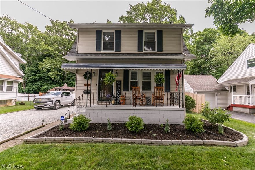 Welcome to this charming Colonial home in Cuyahoga Falls that is move-in ready! Step on the porch and picture yourself enjoying a cup of coffee on this quiet street. Living room has lovely built-ins next to the beautiful fireplace and do not miss the shiplap wall! The dining room boasts a charming window seat! Updated kitchen with stunning white cupboards to accent the white subway tile. Three nicely sized bedrooms and an updated bathroom. The backyard is the perfect spot for your summer cookouts and to make your own relaxing oasis. The delightful patio leads down to a firepit, where you can roast marshmallows all summer long! Do not miss this one!