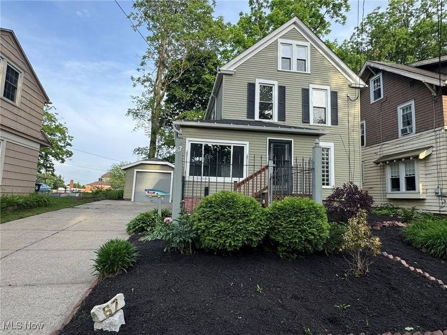 Check out this beautifully updated colonial in the heart of Highland Square.  Create spectacular meals in your gorgeously updated kitchen (2018) featuring an island with gas cooktop , stainless steel appliances with dishwasher (new in 2023), Italian tile flooring and plenty of cabinetry for storage.  Enjoy those with friends and family in the formal dining room with luxury vinyl flooring (2020)and then relax and chat in the living room.  Sip your morning coffee and watch the neighborhood from your enclosed front porch.  On the second floor you'll find family room with wet bar and mini fridge, 2 bedrooms with new carpet, a full bathroom with tub/shower combo, and spiral staircase to the 3rd floor.  There you'll enjoy a huge master bedroom with double closets.  The basement features a large carpeted rec room (, full bath with walk-in shower and laundry (washer and dryer stay), high efficiency furnace (2010) and basement waterproofing system.  Enjoy nature on your back balcony or deck with fenced-in back yard.  The yard is small but low maintenance.  No grass to cut just trim bushes, pull weeds, and plant your annuals.  Other updates include roof 2017 (complete tear off), AC 2010, gutters on porch 2025, carpeting on 1-3 floors 2025, vinyl siding 2007, and double pane vinyl windows 2005. Located in the King elementary school district.  Walking distance to all the restaurants and shopping of Highland Square and Hereford Park.  Broker owned.  Call your favorite Realtor and schedule your private showing today!