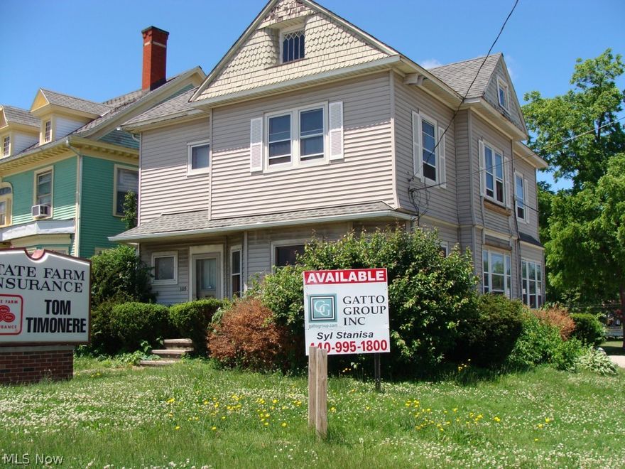 Business opportunity! 1st floor office space with upstairs apartment! Full basement! Used to be used as an insurance office & apartment. Apartment has 3 bedrooms, full bath, kitchen, and access to the attic. Office space also has a full bath and kitchen. Being sold "AS IS". Buyer responsible for any and all inspections and related costs including utlities turn on and de-winterizing/re-winterizing, if applicable. Seller will make NO repairs! Any inspections are for informational purposes only.