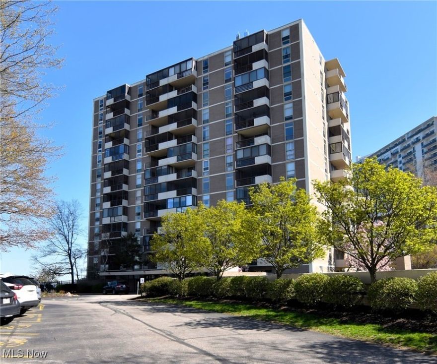 Come home to resort-like living on Lake Erie in this updated and spacious 2BR/1.5BA
ranch-style condo in the Bonneville Tower community. This penthouse unit offers a
beautiful view of the lake from every room. Enjoy the community amenities, including an
outdoor heated pool, tree-shaded picnic and grill area, indoor fitness room, redwood
sauna, large party room with lake views, and more. This condo unit provides plenty of
convenience and comfort. The open-concept living-kitchen-dining areas are bright with
plenty of natural light. Enjoy the lake breeze and view while relaxing on your own
balcony. The recently remodeled kitchen includes solid wood cabinets, granite
countertops and breakfast bar, plus stainless-steel appliances. The updated master
bathroom is fully tiled and features a multi-head shower system. The half-bath is also
newly remodeled. The two large bedrooms include generous floor-to-ceiling closets with
ample shelving and storage, big windows, and ceiling fans. Freshly painted in a neutral
palette, it’s ready for you to move in. The all-inclusive monthly maintenance fee includes
heat, A/C, water, sewer, Spectrum cable &amp; internet, grounds maintenance, reserve fund
&amp; more. Just pay for your own personal electric bill, averaging $35/month. If you feel like
socializing, planned activities are offered including picnics, pizza parties, wine tastings,
and more. Plenty of outdoor parking is available with a waitlist for a space in the garage.
Units are owner-occupied only, no rentals or AirBnB’s.