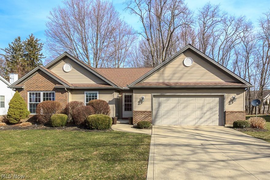 Charming 3 bedroom, two bath ranch with open floor plan & vaulted ceilings in beautiful Madison. Great room is bright and airy with vaulted ceilings & large windows. Gourmet eat-in kitchen with new stainless steel appliances & bar top seating. Dining room has sliders leading directly to concrete patio & beautiful landscaped yard, making entertaining easy! Big first floor laundry room is a bonus! Spacious master bedroom boasts walk-in closet & full private bath. Additional bedrooms are nicely sized, one w/ a double closet. Main full bath is large with a pantry, providing plenty of storage space. Large backyard provides green space for kids & pets to play! Two car garage w/ attic access for additional storage. Updates: new hot water tank (2016), A/C condenser (2011), furnace, roof & windows (2004). Close to shopping & restaurants and move-in ready, don't miss this one!