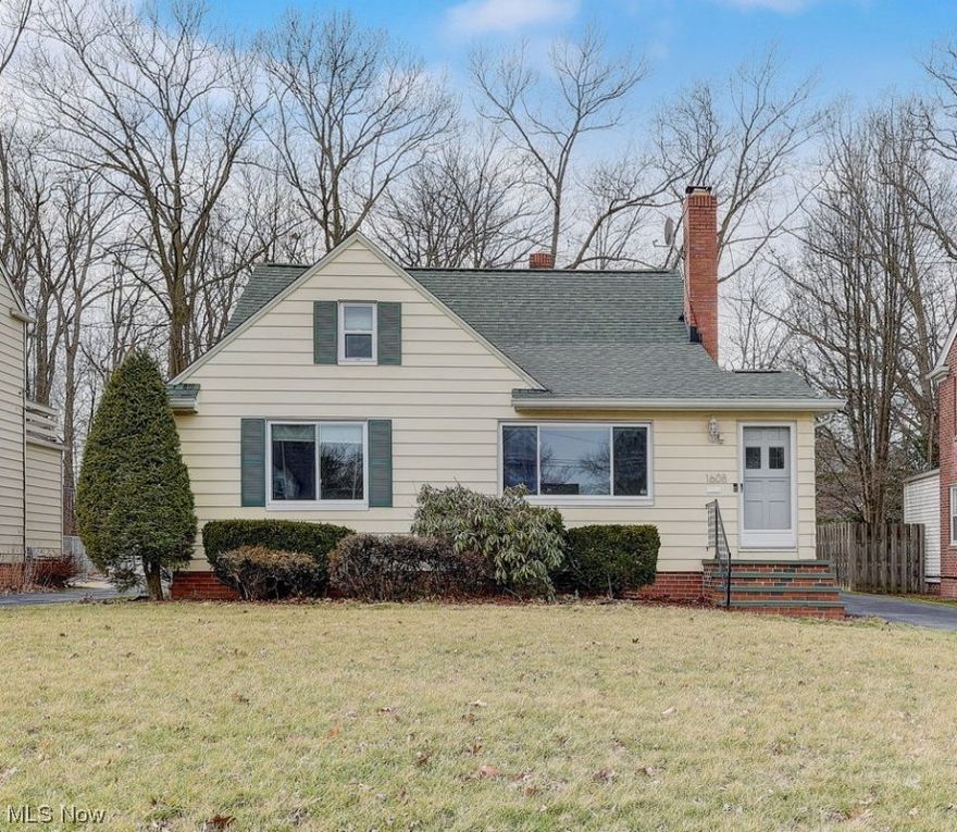 Welcome to this delightful residence nestled in the heart of South Euclid. This charming property offers comfort, convenience, and a welcoming atmosphere, making it the perfect place to call home. As you step inside, you're greeted by a spacious living area, adorned with abundant natural light that accentuates the warm, inviting ambiance and the perfect new flooring! The decorative fireplace adds a touch of elegance. The open floor plan seamlessly connects the living room to the dining area, creating an ideal space for entertaining. The well-appointed kitchen boasts modern appliances, ample cabinet space, and a cozy breakfast nook- perfect for enjoying your morning coffee! Note all of the new finishes and appliances in the kitchen! The home features three generously sized bedrooms, each offering comfort and tranquility. The huge primary bedroom includes an en suite bathroom for added convenience, while the remaining bedrooms share a well-appointed full bathroom. Note all of the new finishes in the bathrooms! Outside, the property showcases a beautifully landscaped yard, providing the perfect setting for outdoor activities and gatherings. The expansive patio area offers plenty of space for al fresco dining, BBQs, or simply soaking up the sunshine. The tree lined lot ensures you will enjoy your privacy! All new in 2020- patio and garage roof, front yard total regrade, hot water heater, flooring, kitchen faucet. New in 2018- windows, stove, microwave, and fridge! The outside bar will remain. All mounted televisions and brackets stay with the right offer! Conveniently located in South Euclid, this home offers easy access to a variety of amenities, including shopping, dining, parks, and schools. With its desirable location and charming features, 1608 Maywood Rd is sure to capture your heart and make you feel right at home. Don't miss out on the opportunity to make this wonderful property yours. Schedule your showing today and experience the magic!