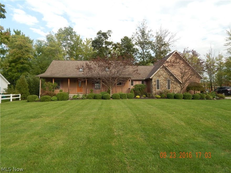 Are you looking for a three bedroom two bath ranch home that offers one floor living, but has a full unfinished basement and a 2+ car attached garage? Are you looking for a home that has been completely renovated both inside and out? If you are then I have the home for you! This ranch was built in 1997 and completely renovated in 2012 from the studs out. Great open floor plan for entertaining family and/ or friends. New furnace, air conditioning, hot water tank, 3/4" solid maple flooring, maple Kraft maid cabinets, "S" grade granite counter tops, new bathrooms with porcelain tile and both baths were remolded with "leak proof, fail proof" systems. Dual sinks in master bath along with separate shower and Jacuzzi tub for relaxing after a hard days work. The landscaping outside is beautiful and serene. This can be enjoyed while relaxing on your front porch. Close to the schools, but has a wood line which affords you privacy and shade. Don't miss thee opportunity to make this house your net