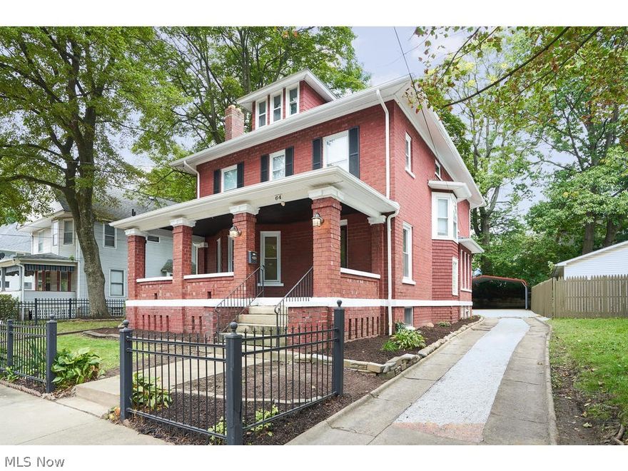 Remarkable brick, three story home in Highland Square with endless possibilities. This two-unit, duplex style home is the epitome of owner versatility due to its nimble design. This layout lends to your need - traditional single, rent both units, or owner occupied with renting the other unit. Utilities are already separated per unit. Notable charm and details from this turn of the century home include the following:  9.5 ft tall ceilings, 7.5 ft tall doorways, pocket doors, deep baseboards and trim, original hardwood flooring throughout, built-in cabinets, window seats, alcoves, inlay flooring and more! Lot notables: two, double carports, outdoor deck, stone patio. Recent updates: complete roof tear-off, soffits, gutters (2017), interior, exterior and privacy fence painting (2018), updated bathrooms (2018), refinished hardwood floors (2018), first floor kitchen (2018). Schedule your showing today!