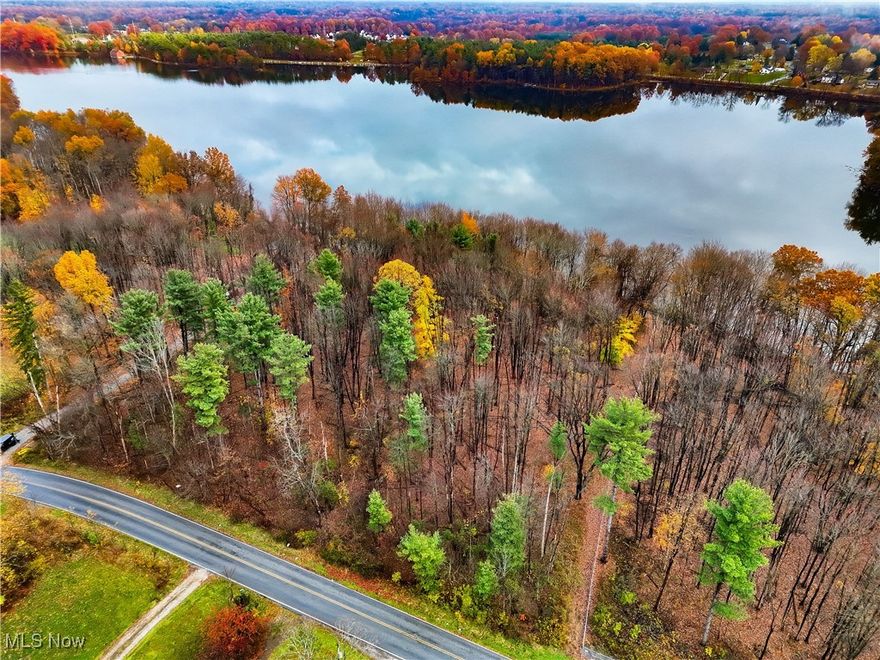 Rare opportunity! One of only (2) private wooded lots on Lake Hodgson in Rootstown. 2.93 beautiful acres!  Build your dream home next to this beautiful lake and enjoy breathtaking views all year long!