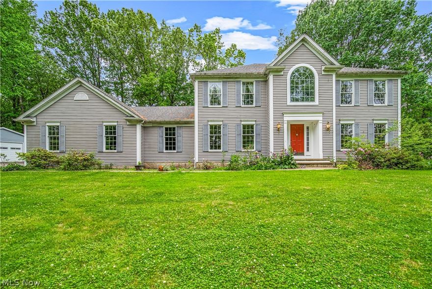 Beautiful Colonial! Three Bedroom, Two and One Half Bath on Three Acres of Wooded Land and Beautiful Gardens in Concord! Long  Driveway with Lots of trees for extra privacy! Welcoming Foyer with Two Coat Closets and a Grand Staircase! Front Foyer leads to a Large Living Room, and on the other side of the foyer leads to a lovely Dining Room! High Ceilings with Lots of Windows in Every Room for Natural Light and Stunning Views of the Property! Eat in Kitchen features an island with counter seating and a large pantry! Sliding Glass Door for easy access to back patio from the Kitchen! Family Room boasts a floor to ceiling brick fireplace and lots of window views into the back yard gardens! Convienient first floor half bath! First floor Laundry Room and Mud room combination near the access to garage! Spacious Master Bedroom and Master Bathroom. Two Large walk in closets and lots of Storage! Two big bedrooms and a second full bath! Unfinished full basement with set of stairs into garage! Three car attached garage! Two plus detached garage! Invisible Fence in yard! Back yard provides a great space to enjoy the outdoors and entertain! All appliances stay! Great location near shopping and freeways! Terrific Opportunity!