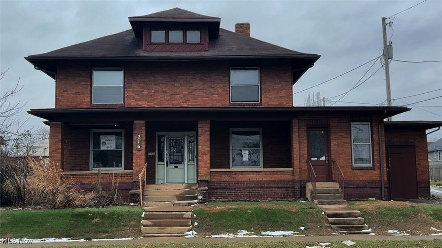 4 bedroom 2 bath home in Coshocton. Property was a duplex at one time and options remain to use for a home business with the 2nd front door entrance opening into a line of rooms on the right of the home that could easily be separated. The home has lovely oak build-ins and large comfortable rooms throughout. Attached 1 car garage. Call your Realtor today for a viewing.