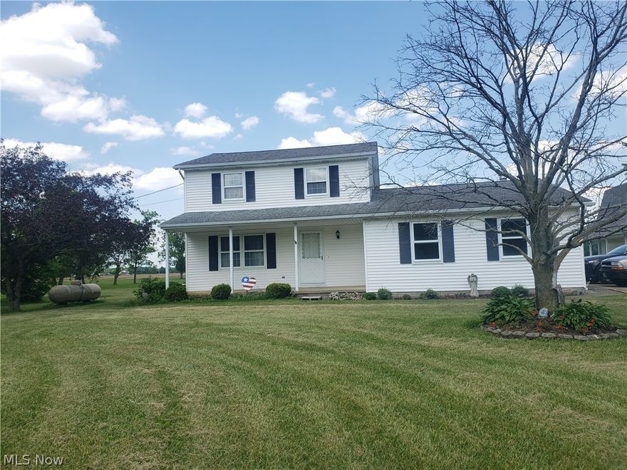 Well cared for, one owner house built in 1979 with 4 acres of land. 3 bedrooms, 1.5 baths, with an extra shower in the basement. 1st floor, has a half bath, living room, family room, and an eat in kitchen with lots of natural lighting. Wood burning oven/fireplace in the family room, off the kitchen. Make the basement your own, with paneling walls, and extra rooms. House comes with appliances, and a backup generator. Outside you will find a double car, 2 story pole barn with a sitting porch next to the house. Behind the house you will find a steel barn to store anything you want in it. Schedule your showing today.