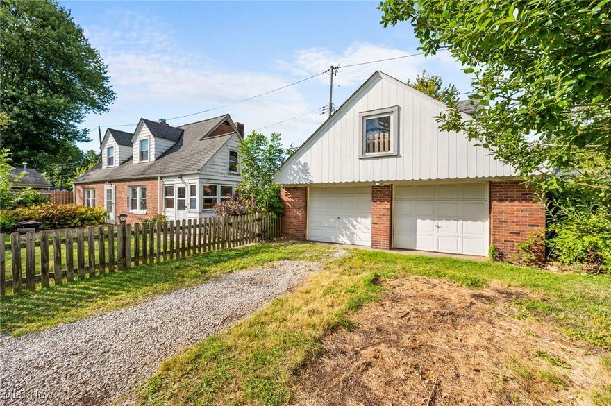 This adorable cape cod is ready for it's new owners! Set back off the street, it's private setting and functional layout makes it a great choice for a first time buyer or investor! With all the charm and character of a cape cod, paired with tons of potential! Brand new hot water tank, newer central AC system and furnace gives plenty of peace of mind! Step into the sunroom, perfect for a morning coffee spot or functional mud room. Enjoy the cozy wood burning fireplace, kitchen and eat in area, separate laundry room, first floor bedroom, and private upstairs bedrooms. Fully fenced in yard, patio and fire pit, with a two-story 2 car garage is the cherry on top! All appliances and TV/mount in living room remains. Schedule a tour and submit your offer before this hidden gem is gone! Being sold As Is, city of Eastlake point of sale compliant!