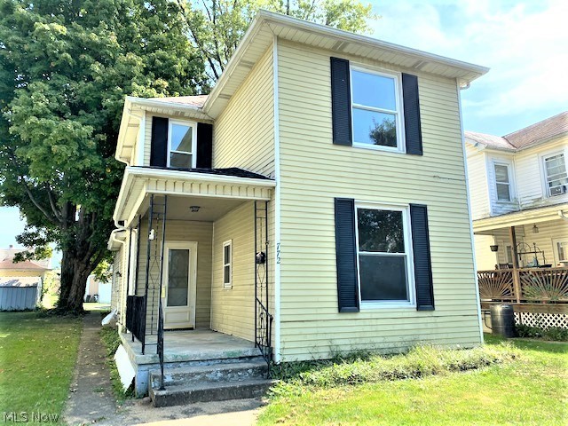 This home has had updates done since purchase. Nice size main level w/living, dining, large kitchen, 1/2 bath and enclosed porch that could be used year round. Second level has full bath and 2 nice size bedrooms. There is potential to make a 3rd bedroom on the first level. One car garage w/new door and siding. Professionally cleaned are ready for new owner. Why rent?