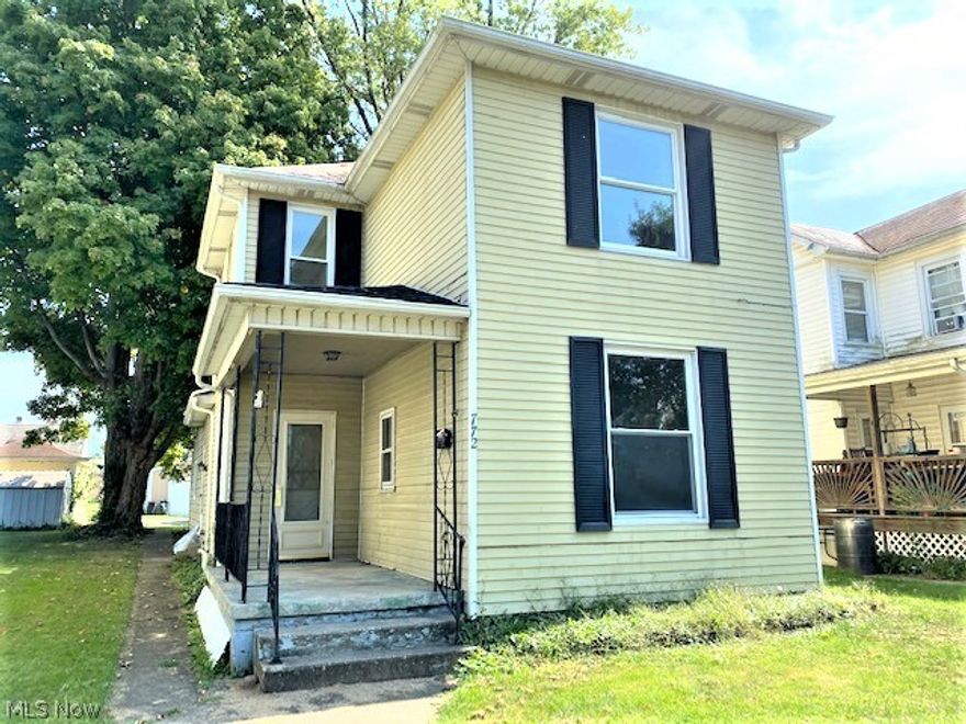 This home has had updates done since purchase.  Nice size main level w/living, dining, large kitchen, 1/2 bath and enclosed porch that could be used year round.  Second level has full bath and 2 nice size bedrooms.  There is potential to make a 3rd bedroom on the first level.   One car garage w/new door and siding.   Professionally cleaned are ready for new owner.  Why rent?