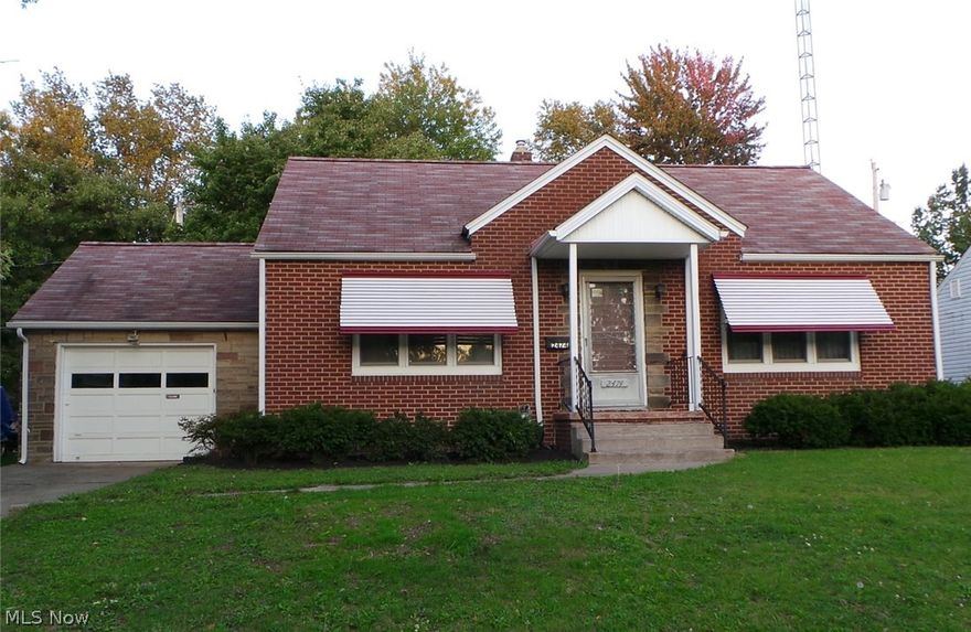 Well taken care of brick home offering 2 bedrooms, a full bath, eat in kitchen, and a nice sized living room on the 1st floor. The lower level offers a partially finished family room, a walk in shower, glass block windows, a second small gas range, washer and dryer stays with home. Work benches also stay. A pull down in hallway gives access to the attic, with hardwood floors and cedar closets. Electric updated in 1994 to 100amp. Tilt in vinyl windows added in 1999. Attached 1 car garage with overhead storage, door opener and access to a wonderful back yard. The lot is 63 wide and 2725 feet deep.