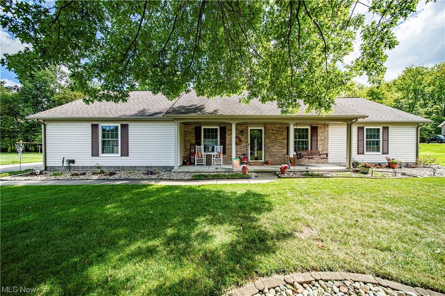 SELLER HAS REQUESTED HIGHEST AND BEST OFFER BY SUNDAY  9/17/23 AT 6PM. Here is a remarkable ranch home built in 1998 located in a pristine neighborhood of well maintained properties. This home features, three bedrooms and two full bathrooms, kitchen with hardwood cabinetry and tasteful backsplash, wide hallway, Four-season enclosed sunroom that leads to a newly stained deck, 2 car attached garage and 32x32 outbuilding , paved drive, luscious landscape, city utilities. This is on almost a half acre lot. This home will definitely check most of the boxes for most buyers. Come check it out!