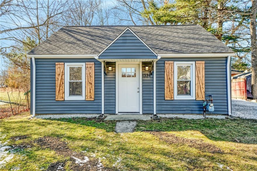 Enter into a reimagined classic - this isn't your grandparents' tired old ranch home; it's undergone a remarkable transformation! Boasting 3 bedrooms, 1 bath, and an open floor plan seamlessly blending the kitchen and living room, along with a bonus flex space, this home is designed for modern living. Fresh for 2024, discover a custom kitchen featuring sleek gray shaker cabinets, a spacious cooking center island with seating, all adorned with luxurious quartz counters. Stainless steel appliances including a refrigerator, dishwasher, range are all brand new and included, as well are new front load washer and dryer. Updates for 2024 extend beyond aesthetics to ensure comfort and efficiency, with a new furnace, central air conditioning, and hot water tank installed. The electrical system has been revamped with a new service panel, wiring, and LED fixtures throughout. Indulge in relaxation in the extensively remodeled bathroom boasting a tub with tiled walls, ceramic flooring, and a new vanity. LTV flooring spans the entire home, complemented by a fresh trim package, interior doors, casing, and base, all professionally painted to perfection. Outside, the enhancements continue with a new roof installed in 2023, featuring a full tear-off, with the addition of ice and water guard beneath the shingles. The exterior received a professional spray-paint job, complemented by new custom shutters. Completing the package is a 10 x 16 foot shed was built providing extra storage space for your convenience. Experience the perfect blend of contemporary comfort and timeless charm in this meticulously updated home. Schedule your showing today, tomorrow may be too late.