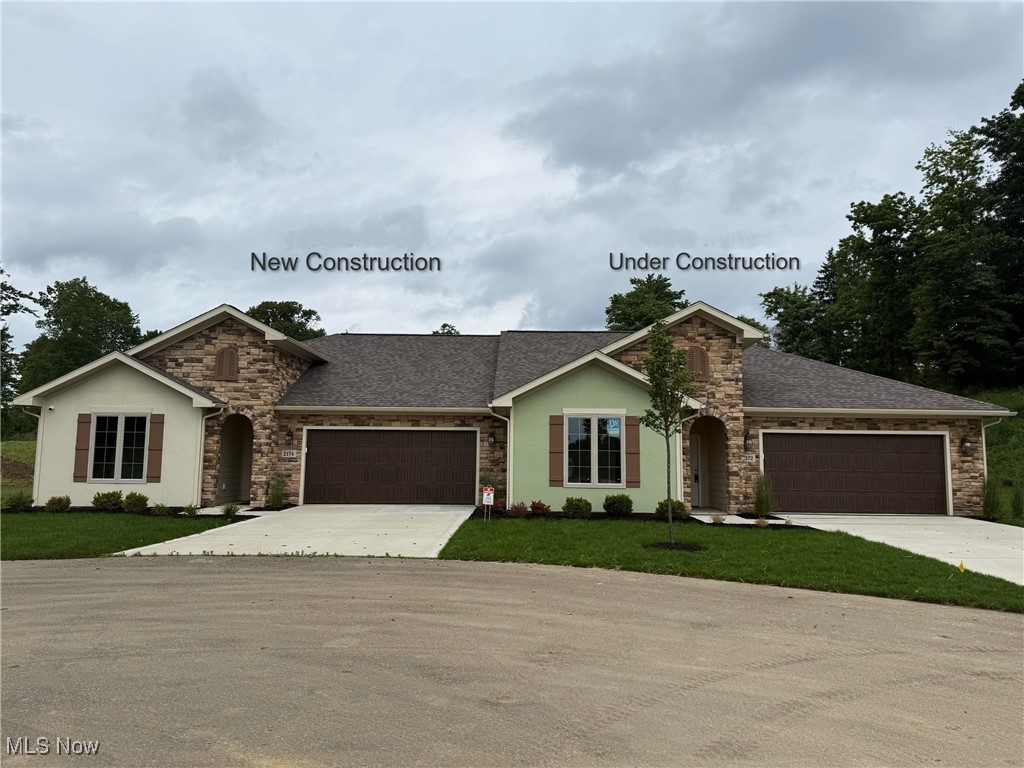 Under Construction: Drywall Stage. Sold As Is. Buyer responsible for finishing the home. Use Charis Homes or another builder. Call Realtor for builder quotes to finish the home. Luxury ranch home in the Villas of Tuscany located in the City of Massillon and Jackson Local School District. Built by custom homebuilder Charis Homes. Charis Homes uses high-quality building materials that are healthier and energy-efficient. The Capri is an open concept plan that is 1,425 sf of living space. There is a living room, dining area and gourmet kitchen with a pantry. The split bedroom plan affords privacy for the owner's suite and the second bedroom. The spacious owner's suite has a walk-in closest and bathroom. The second bedroom is off the foyer and next to the second bathroom. There is a first floor laundry room. Relax on your covered backyard porch and patio and let the Condo Association take care of your exterior maintenance.