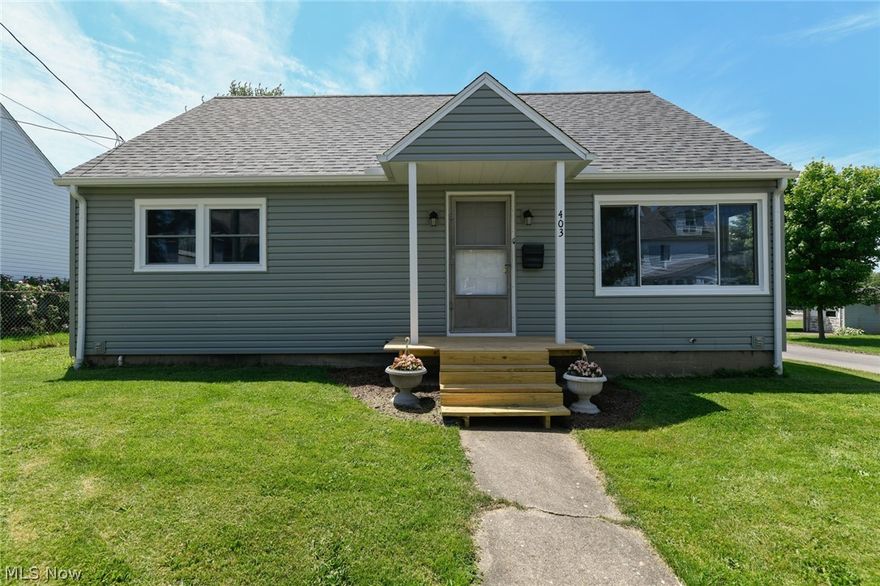 **Adorable and updated bungalow in the city that is famous for Smucker's!**  Great location on a *DOUBLE LOT* where you are in walking distance to downtown Orville and minutes from Altman Hospital. Immediately notice the brand new siding, roof, and carport upon arrival! Walk in the front door to the nice and bright living room with fresh paint and brand new laminate flooring! The eat-in kitchen has newly faced cabinets and hardware, room for a nice sized table and brand new laminate flooring with a marble look. Down the hall are 2 bedrooms and a full bathroom. The full bathroom is completely renovated featuring a built-in storage cabinet, brand new surround, vanity, toilet, laminate flooring and fresh paint! The large master bedroom has brand new laminate flooring, a celling fan and a large closet. The second bedroom on the first floor is a nice size with brand new laminate flooring and nice natural light! Upstairs are 2 large bedrooms and a large closet in the hallway. Each bedroom fe