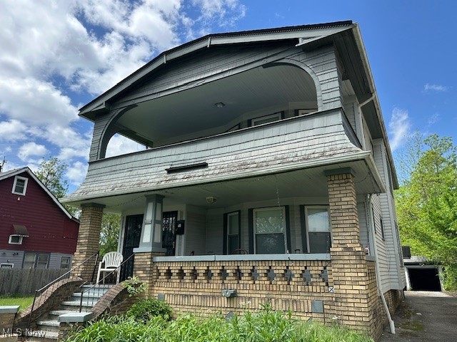 Investor special! Large duplex in Cleveland’s Parkhill neighborhood, about 2800 sq ft including the 3rd floor (currently rented separately as a 3rd unit). First and Second floors are 2 beds/1 bath. Full basement, separate gas meters, and detached 2-car garage. Many updates already done: upgraded electric panels, ceiling fans, updated kitchens and baths. Needs a little TLC. Fully-occupied, total rents are $1750. Property management already in place. Great location, just minutes to Downtown Cleveland, University Circle, Amazon, close to freeway access, and more.