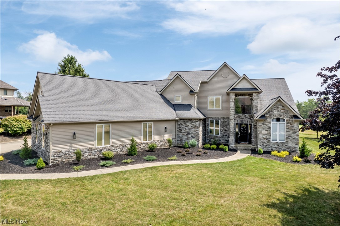 Welcome to this captivating home located in the prestigious Fox Meadows! Offering 4 bedrooms, 3.5 bathrooms and
over 3,500 square feet, sitting proudly on .51 acres. Need ample garage space? This home has a 4 car garage with over
1,400 square feet of just garage space! FIRST FLOOR OWNER'S SUITE with a large walk in closet, vaulted ceilings and
in-suite bath. The first floor also offers an office, formal dining room, half bathroom, and expansive laundry room.
Enjoy the gorgeous views from your 2 story great room, and chef-worthy kitchen. The grand staircase leads to 3 extra
bedrooms, with one of the bedrooms offering a private full bathroom. Another amazing feature of this home is the
15x24 bonus room with skylights! This home has an incredible layout, and is SPACIOUS. Homeowners have the option
to join Fox Meadow Country Club Amenities include an 18-hole golf course, country club, fitness center, pool and more