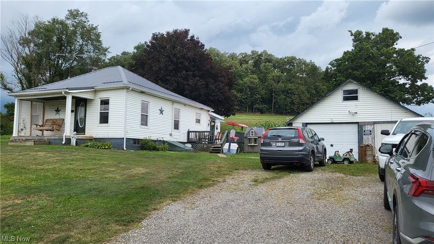 Charming, 2 bed 1 bath home on over half an acre right outside Adena. This affordable, turn-key home comes fully equipped with all appliances and sits on a quiet street off Co Rd 10. Detached 1.5 car garage offers plenty of storage. New metal roof in 2021, tankless water heater 2021, plumbing and electrical in 2015. Hardwood floors in bedrooms and living room. Very nice deck leads into the side entry mudroom which also has woodburner with blower to supplement the oil furnace. First floor laundry, formal dining room and don't forget the huge yard!  Call your agent today to schedule your showing!