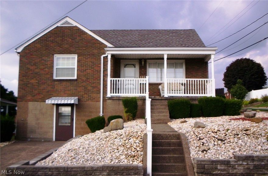 View this cutie-4 BR/3 BA Brick Cape Cod w/eat in kitchen, + formal DR and large basement Rec room & game rm, abundant storage.  Updates include replacement windows, remodeled handicap accessible bath-2014, new doors & porch railing & furnace-2018.  Pride & cleanliness shine thru-out.  Private back yard, bonus 2 car detached garage. Retractable awning on patio.