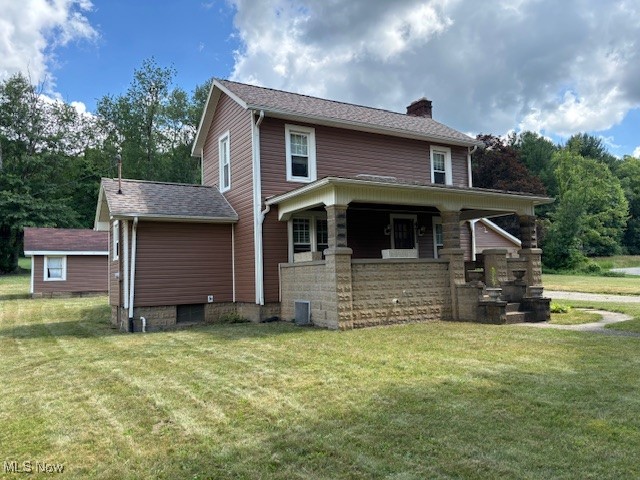 3 bedroom home on large city lot. Original hardwood floors and trim throughout the home. Large eat in kitchen. Back porch with an enclosed mudroom . Home features a main floor bedroom. Bathroom features a large walk in shower. 2 car garage 24 X 28 and an extra storage shed. Just a little TLC needed to make a great home. Any minerals owned will transfer with the property.