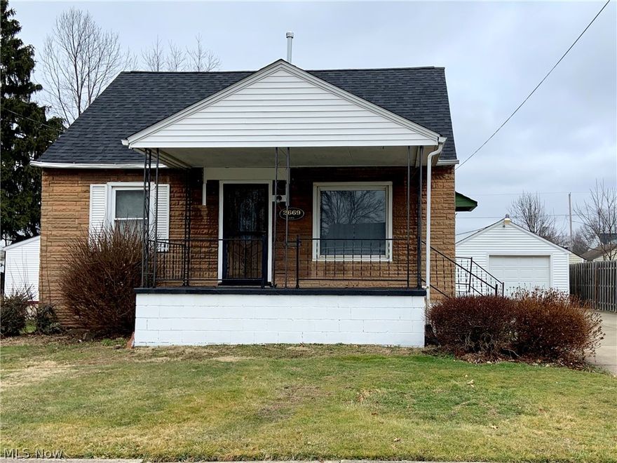 Beautiful 3 Bedroom Cape Cod with 1 Car Detached Garage. Move In Ready! Updates include: New Roof, A/C, Waterproofed Basement, Vinyl Windows, Chimney Liner, 100 Amp Panel with updated service, Vinyl Flooring in kitchen and bathroom, and fresh paint throughout. Farmhouse Style Eat-In Kitchen with New Cabinet Doors and Butcher Block Countertop. Gas Stove Included. Oversized 2nd Floor Master Bedroom. Spacious basement waiting to be finished! Additional toilet, sink, and shower waterlines in basement. Fenced backyard. Covered patio with fireplace to relax in the warm weather! Home Warranty Included for buyer peace of mind!