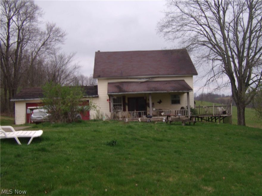 Older 2 story fixer upper.  Beautiful home site (3 parcels) home sits on 19.34 acres with large pole barn. 2 full baths (Bath on 2nd floor non functional at this time).  Breaker box.  Seller will convey mineral rights.  Free gas to home as long as well is producing.